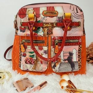 NEW Nicole lee purse handbag with animal print